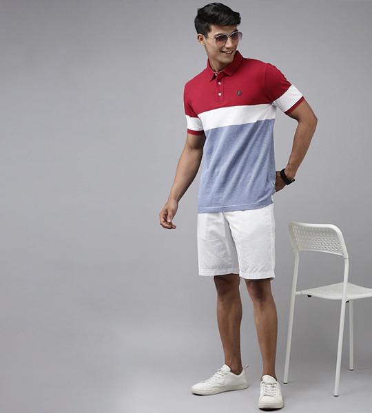 Men White Solid Low-Rise Regular Shorts