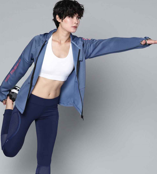 HRX By Hrithik Roshan Training Women Ink Blue Rapid-Dry Jackets