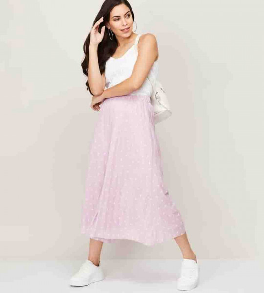 Women Pleated Elasticated Waist Culottes